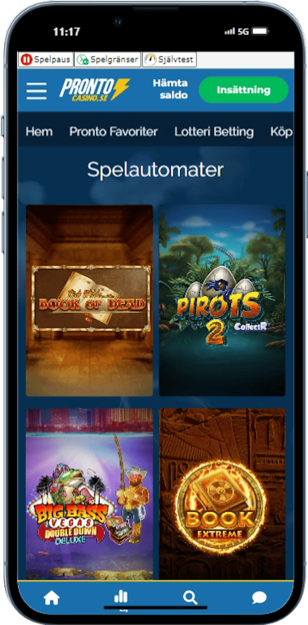 Pronto Casino Download Mobiele App